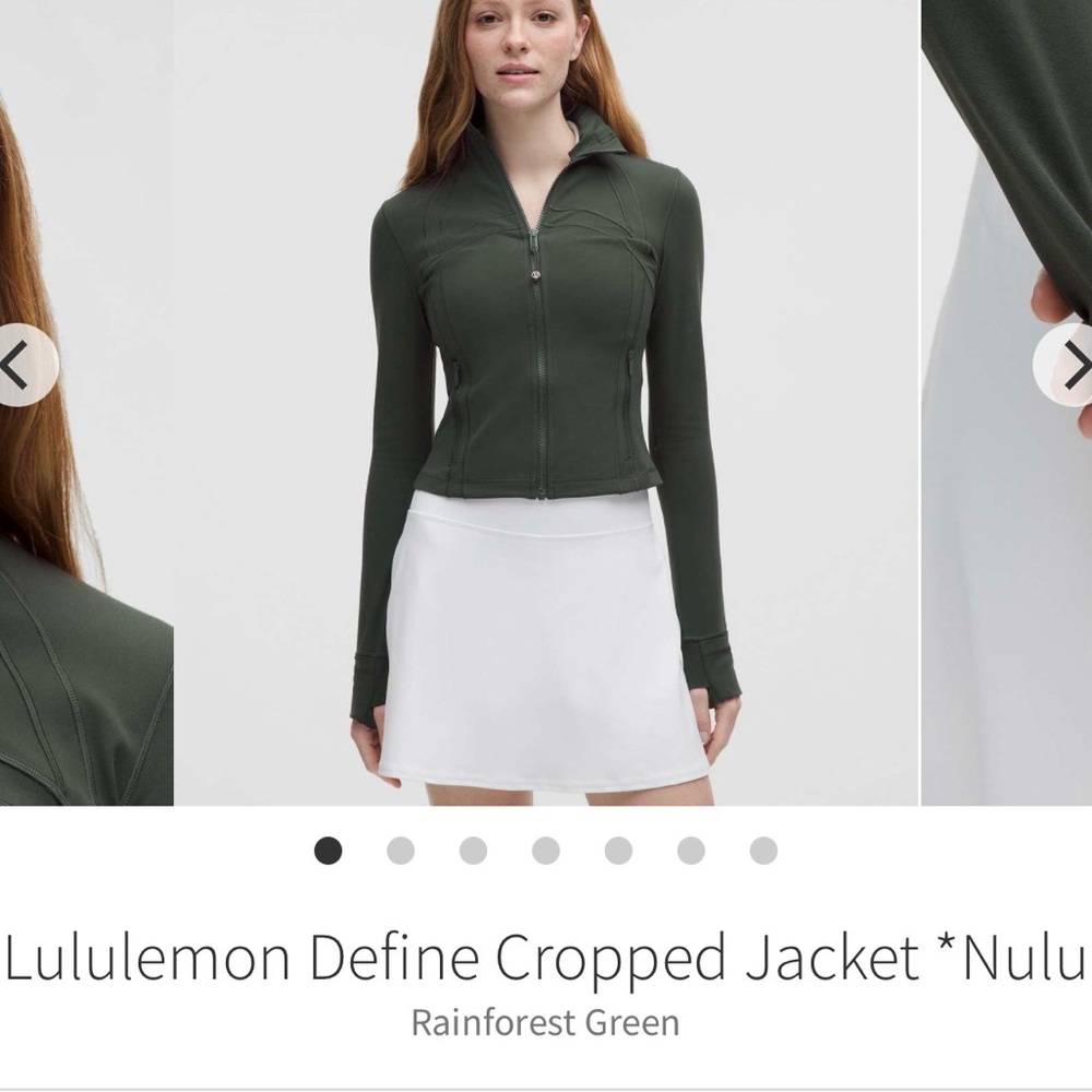 Lululemon Define Cropped Nulu Jacket ~ 6 ~ Rainforest Green - Picture 10 of 12